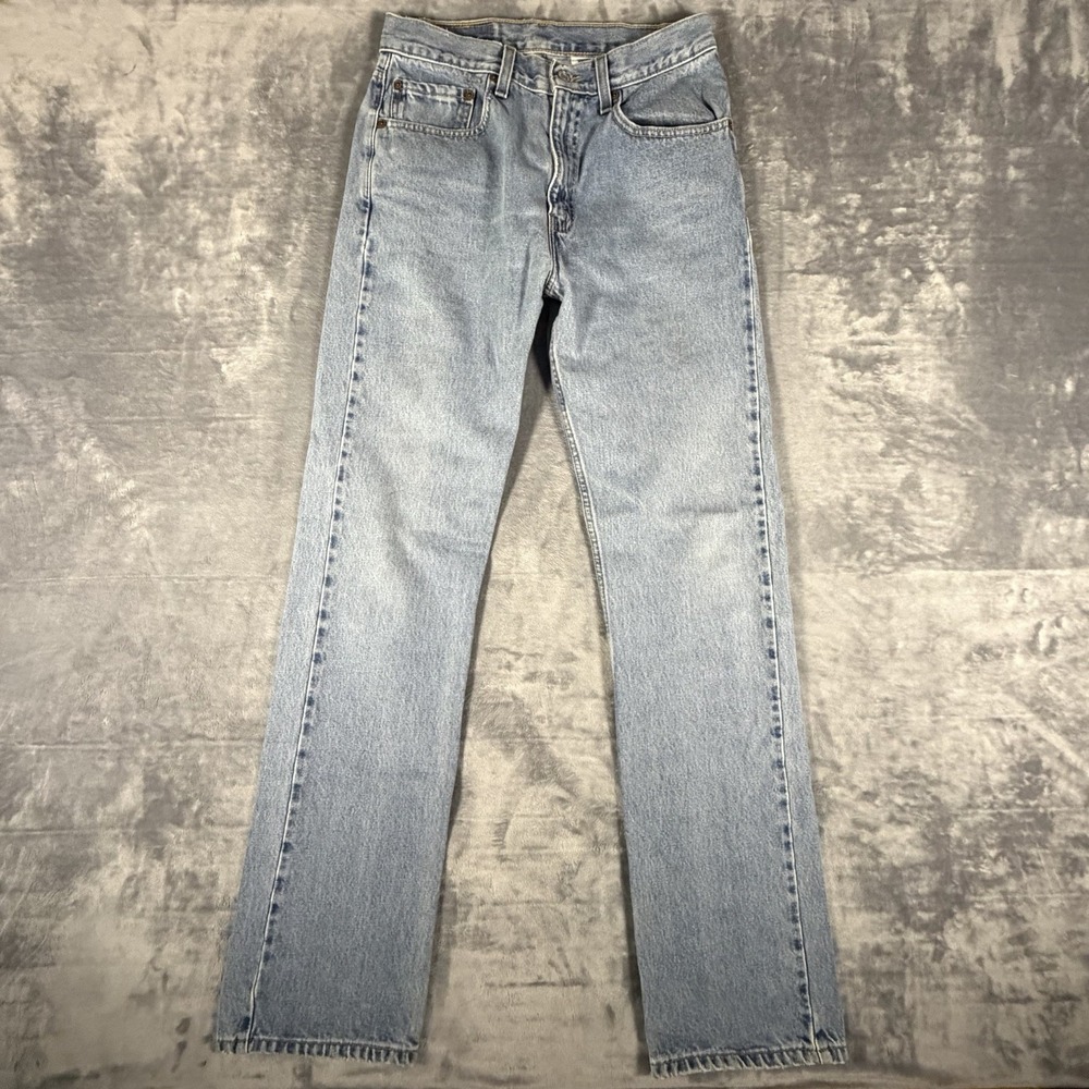 Vtg Levi's 505 Jeans Mens 31x34 Blue Denim Straight Leg Light Wash Dad Basic Y2K